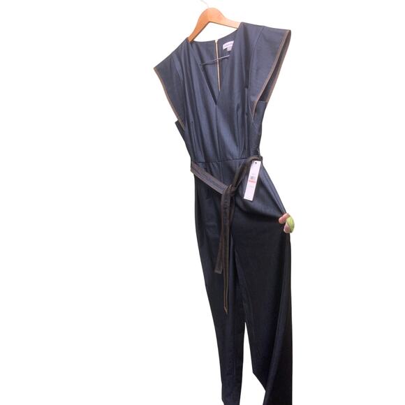 Calvin Klein Soft Dark Blue Jumpsuit Sz 12 NWD - Picture 4 of 12